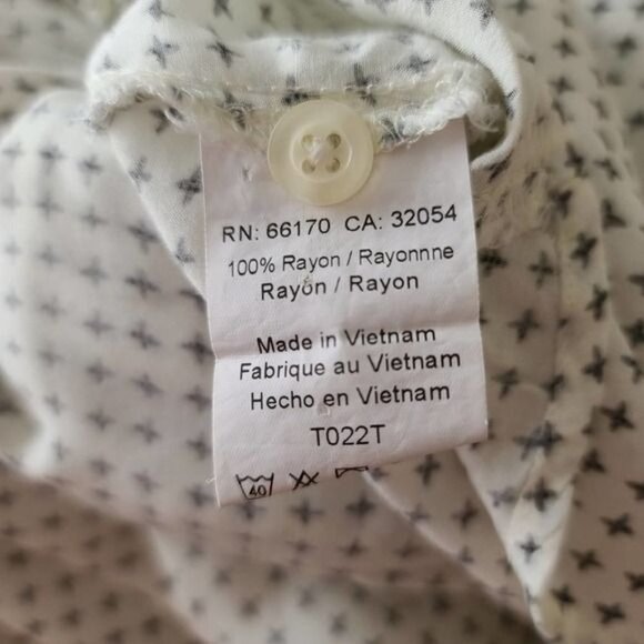 Anthropologie 11.1 Tylho Minnie Blouse Cross Print Tunic Swing Top Small - Picture 6 of 10